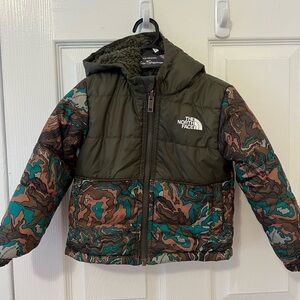 The North Face Olive Green Fleece Jacket Reversible 3T